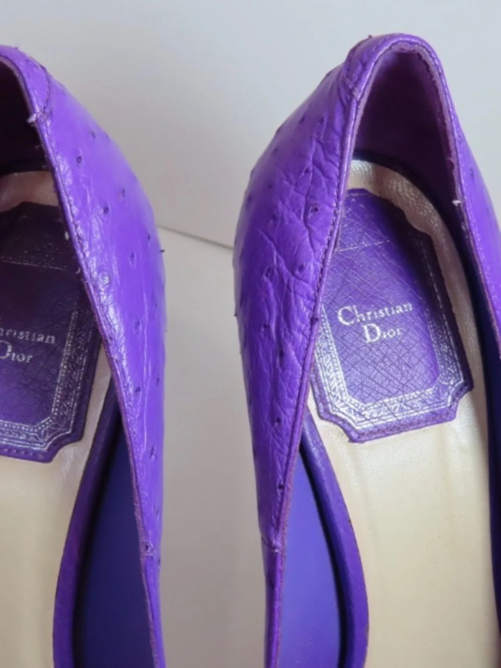 Dior Violet Peep-Toe Heels - Picture 7 of 7